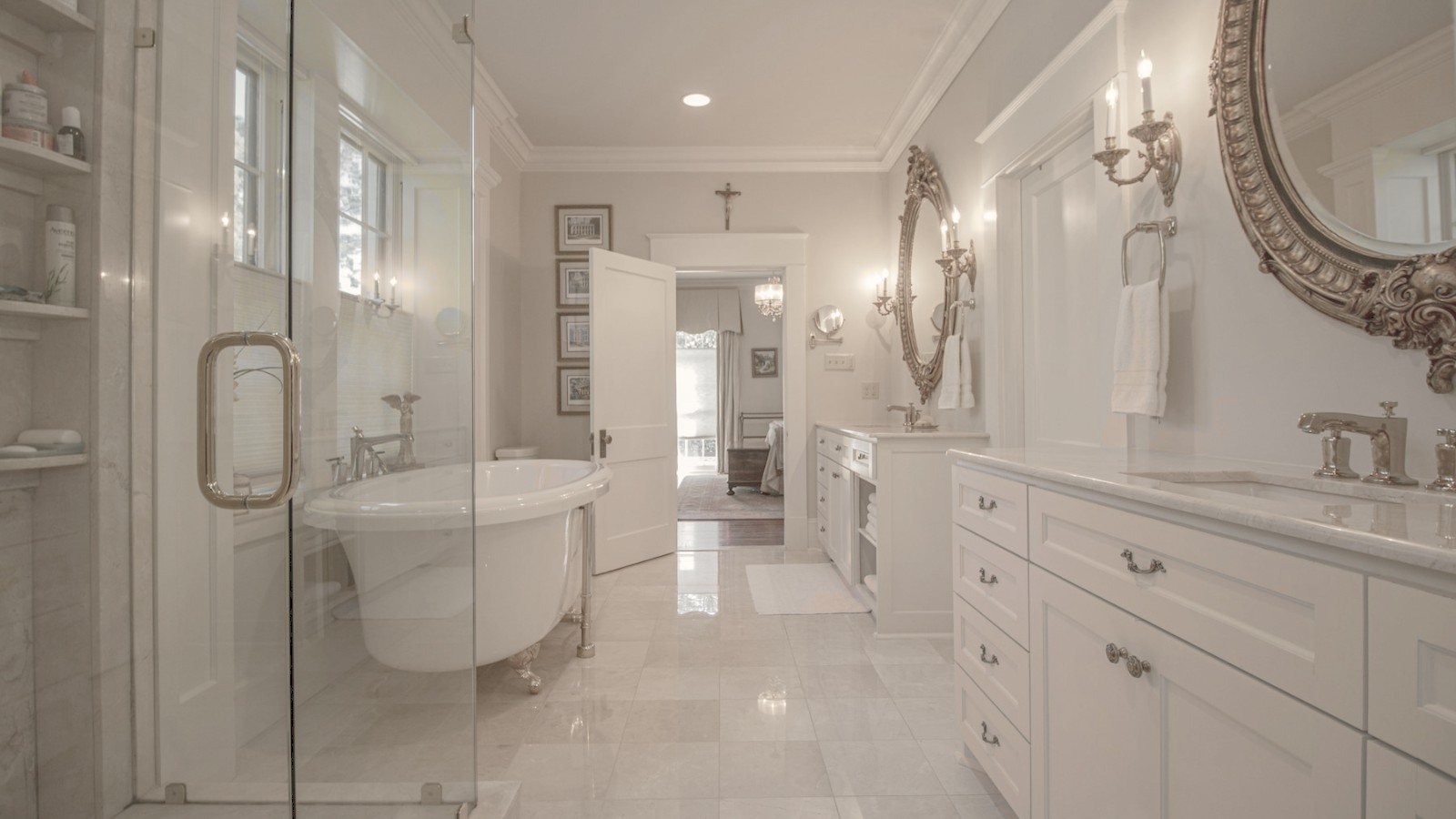 Bathroom vanity with integrated storage and lighting